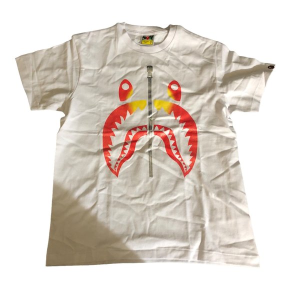 BAPE Zip Shark Tee White - Picture 1 of 10